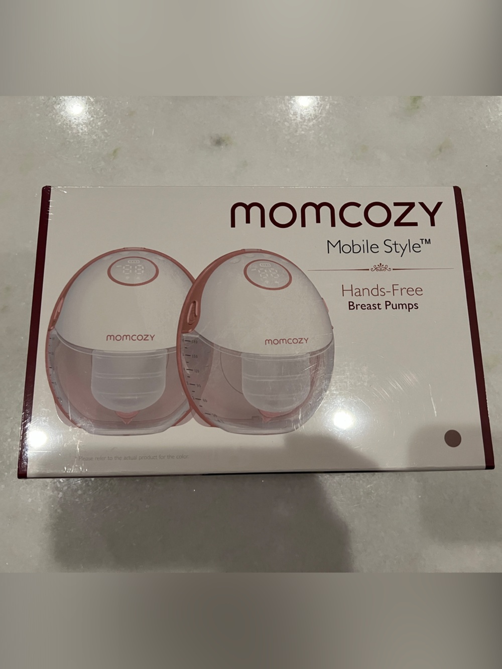 momcozy Hands-Free Breast Pumps - Pink & White